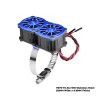 7075-T6 Alloy+316 Stainless Steel Dual 40x28mm Cooling Fan Ajustable For 56-70 Series Motor - GPM GPM5276FANB2 7075-T6 Alloy+316 Stainless Steel Dual 40x28mm Cooling Fan Ajustable For 56-70 Series Motor - GPM GPM5276FANB2