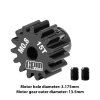 40CR Steel Motor Gear 15T (32 Pitch,Module: 0.8mm,Motor Tooth Diameter: 3.175mm) - GPM MG315T/0.8M 40CR Steel Motor Gear 15T (32 Pitch,Module: 0.8mm,Motor Tooth Diameter: 3.175mm) - GPM MG315T/0.8M