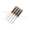 Metric Hex Driver Wrench set 4pcs set Hex 1.5/2.0/2.5/3.0mm Ti Tips - GPM NSD080 Metric Hex Driver Wrench set 4pcs set Hex 1.5/2.0/2.5/3.0mm Ti Tips - GPM NSD080
