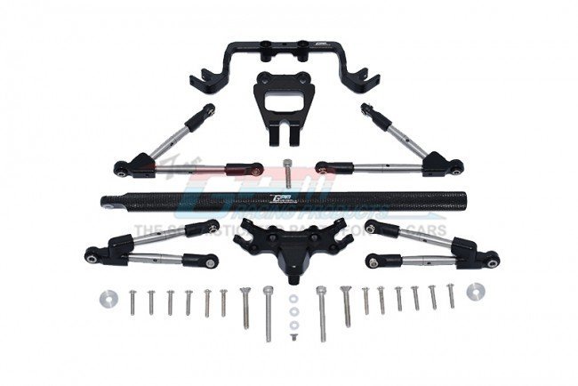 TRAXXAS HOSS 4X4 VXL Aluminum Front&rear Tie Rods With Stabilizer +Center  Brace Bar&mount - 31pc set - GPM HS049FR25