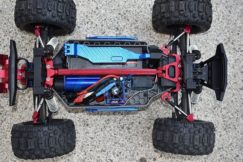 TRAXXAS HOSS 4X4 VXL Aluminum Front&rear Tie Rods With Stabilizer +Center  Brace Bar&mount - 31pc set - GPM HS049FR25