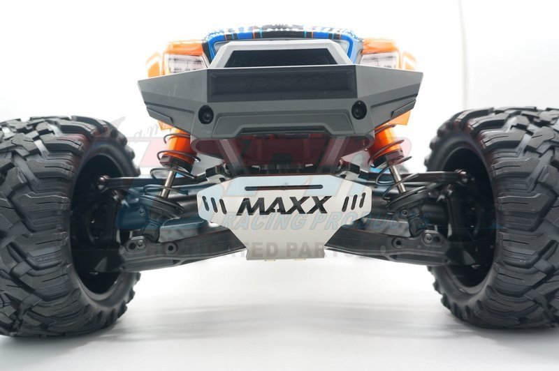 TRAXXAS MAXX WITH WIDEMAXX MONSTER TRUCK Stainless Steel Chassis Protection  Plate(full set Of Cutting + Hollow Version) - 38pc set - GPM TXMWZSP1B